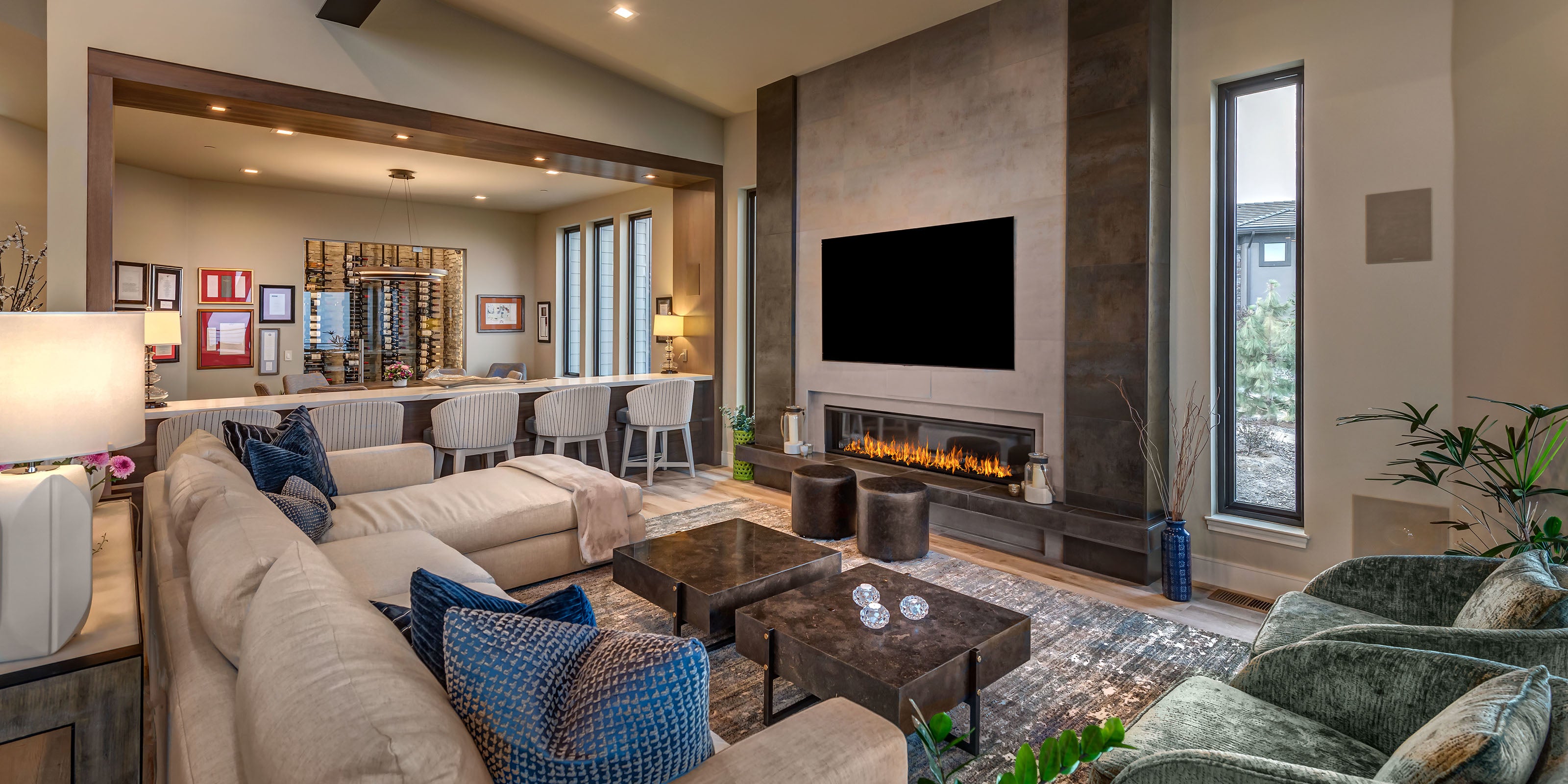 Modern family room interior design