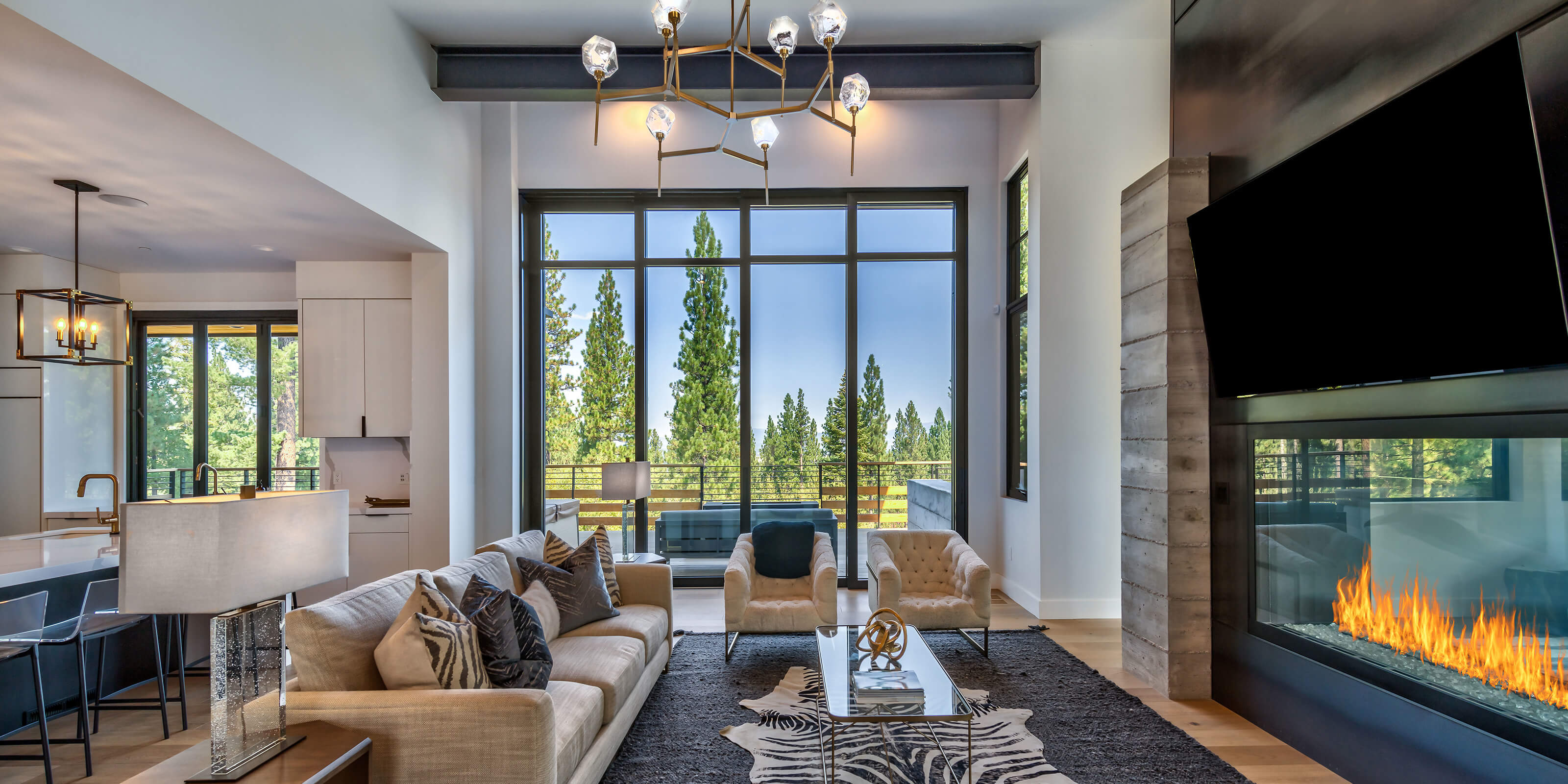Mountain modern interior in Martis Camp