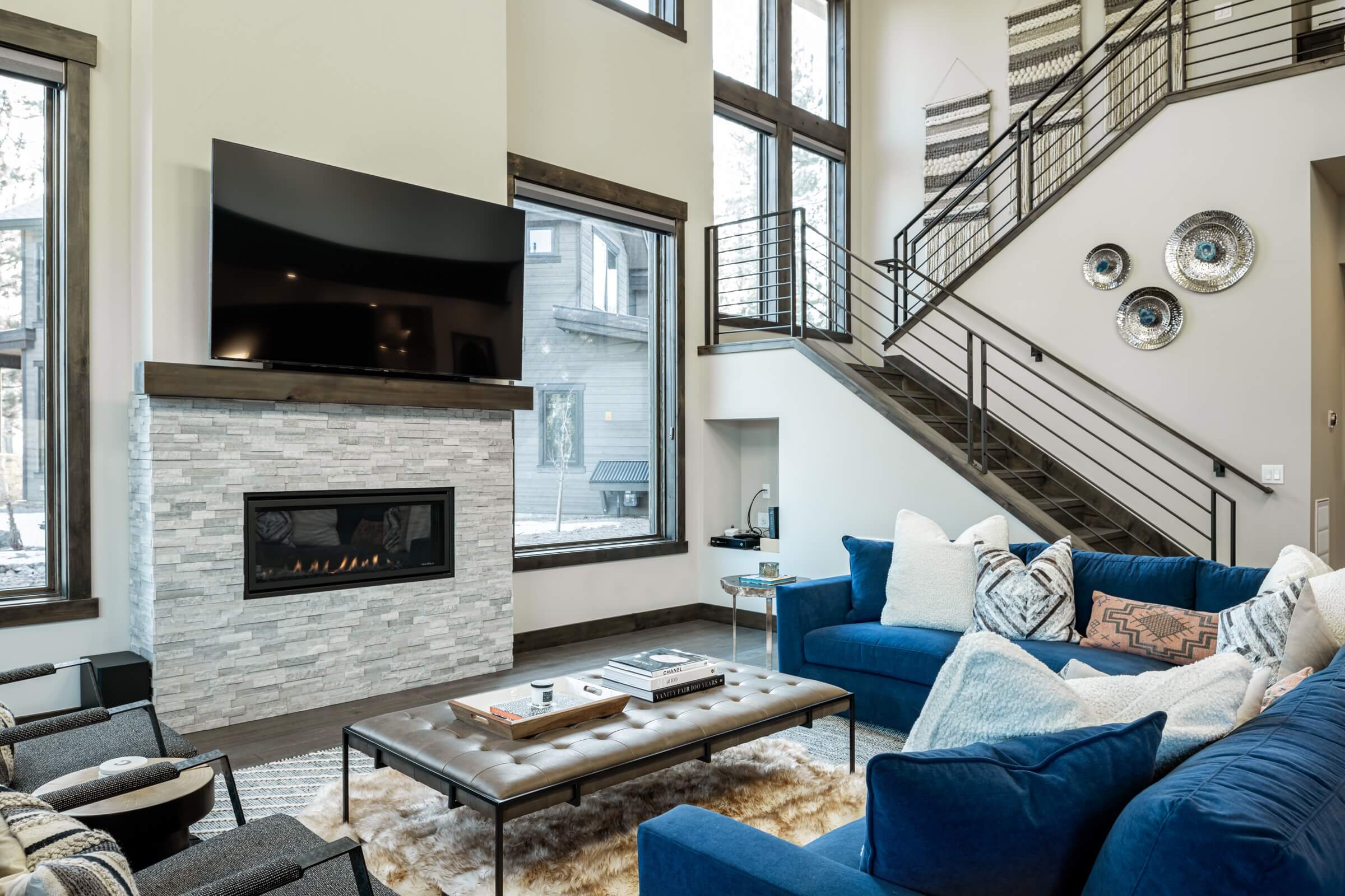 Mountain modern family room from FiveWest