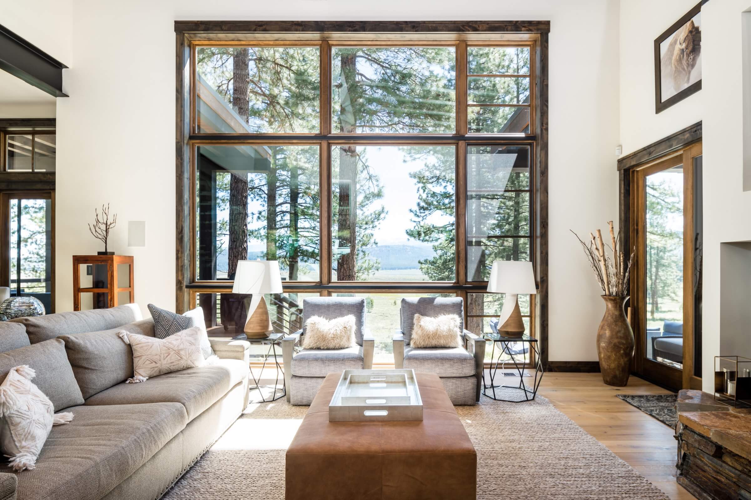 Mountain modern great room in Truckee, CA