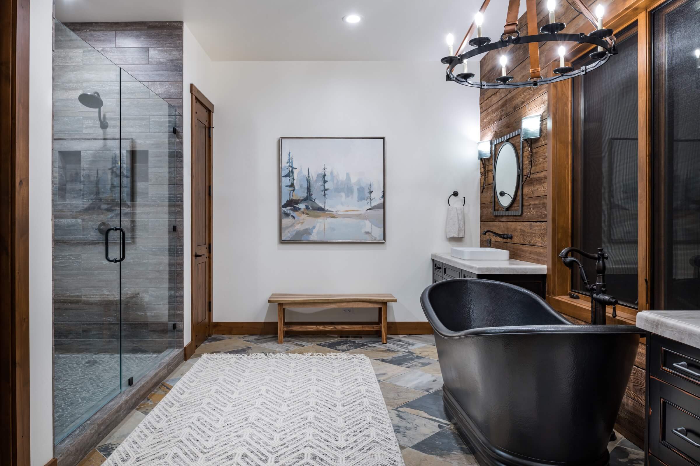 Rustic bathroom in Schaffer's Mill California