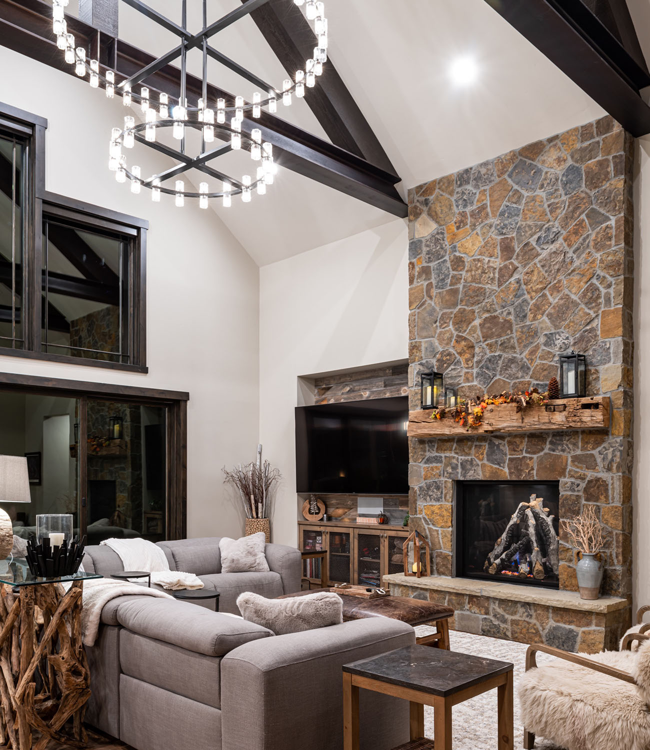 Rustic living room in Truckee, CA