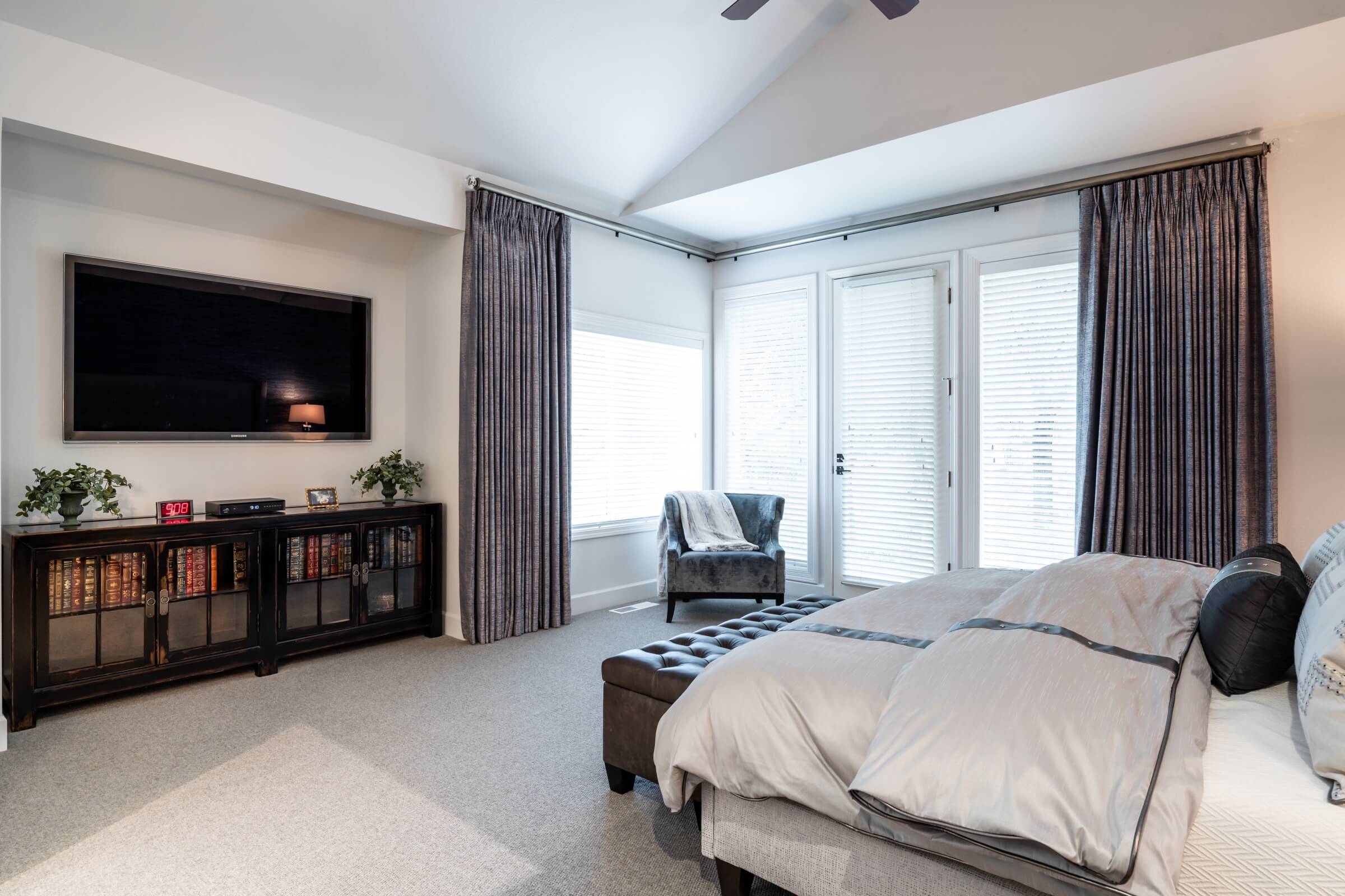 Transitional bedroom interior design