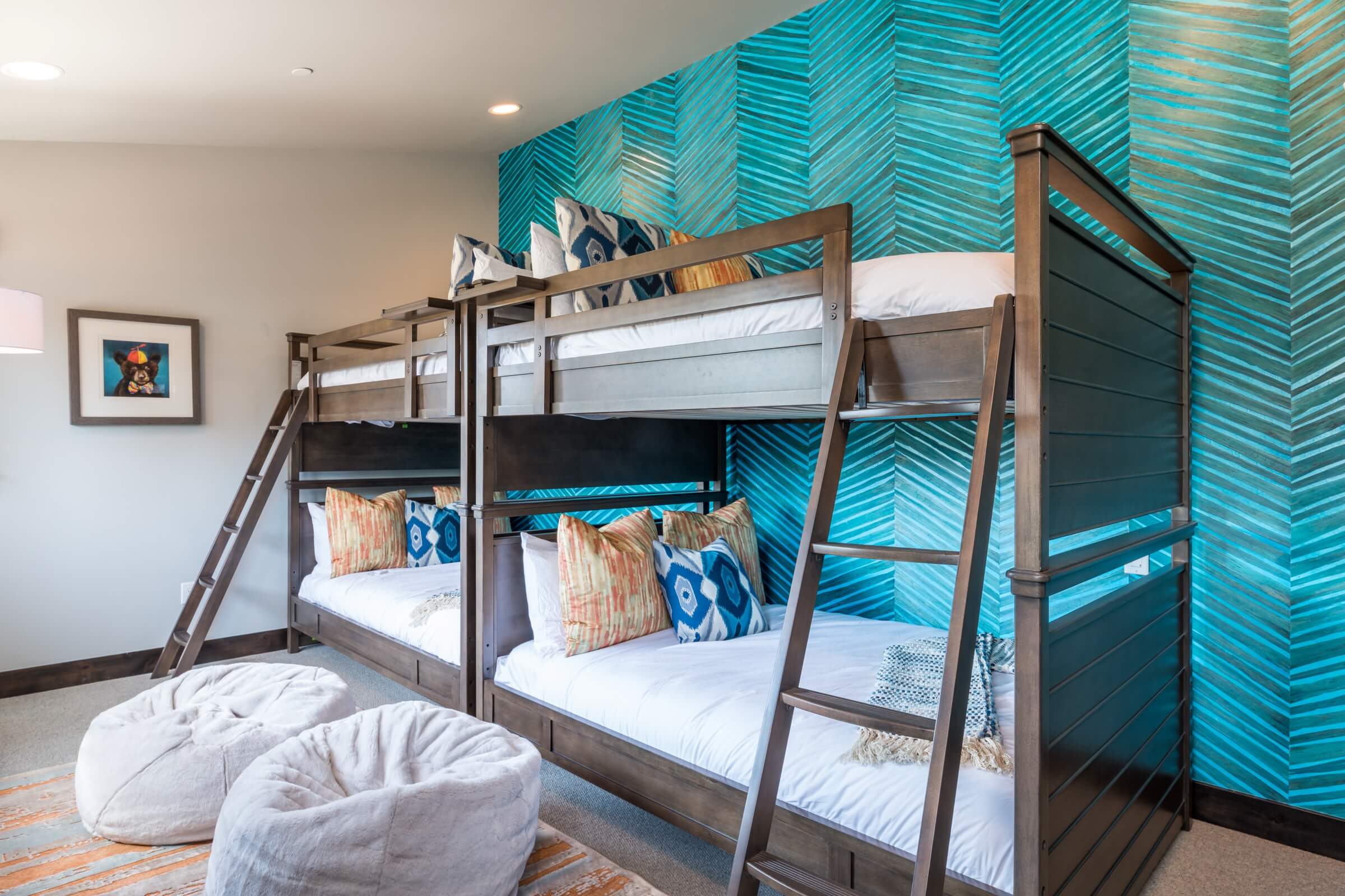 Mountain modern bunk room from FiveWest