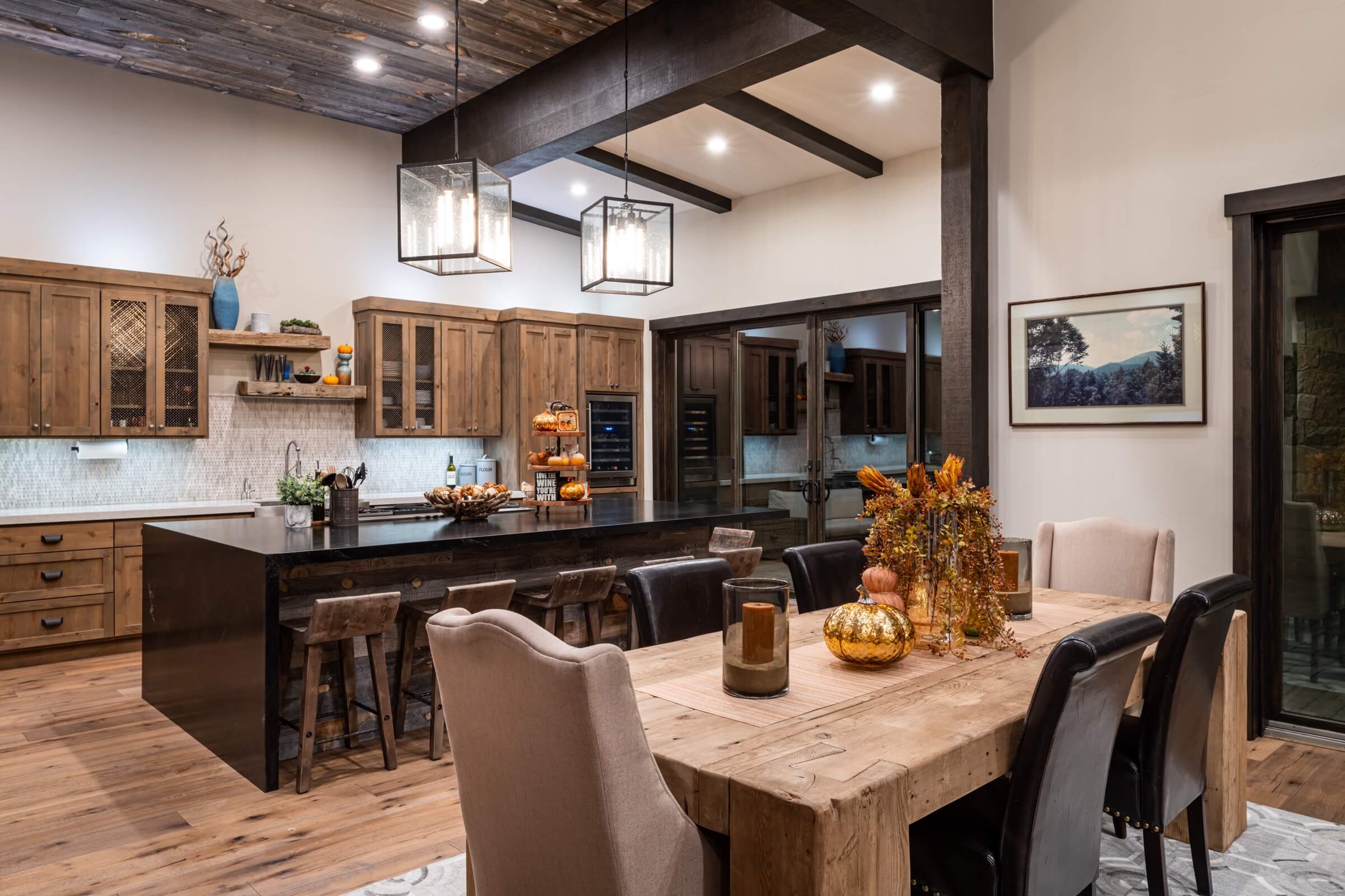 Rustic dining room design from FiveWest